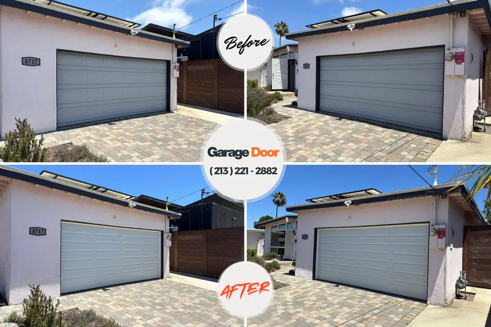 Before and after: garage door repair Haysville, KS
